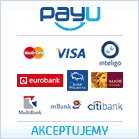Akceptujemy płatności kartami Visa, MasterCard, przelewy itp